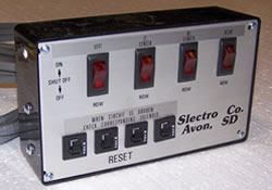 Slectro shut-off swith panel